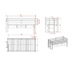 Kajuitbed Arne Wit – Met laden