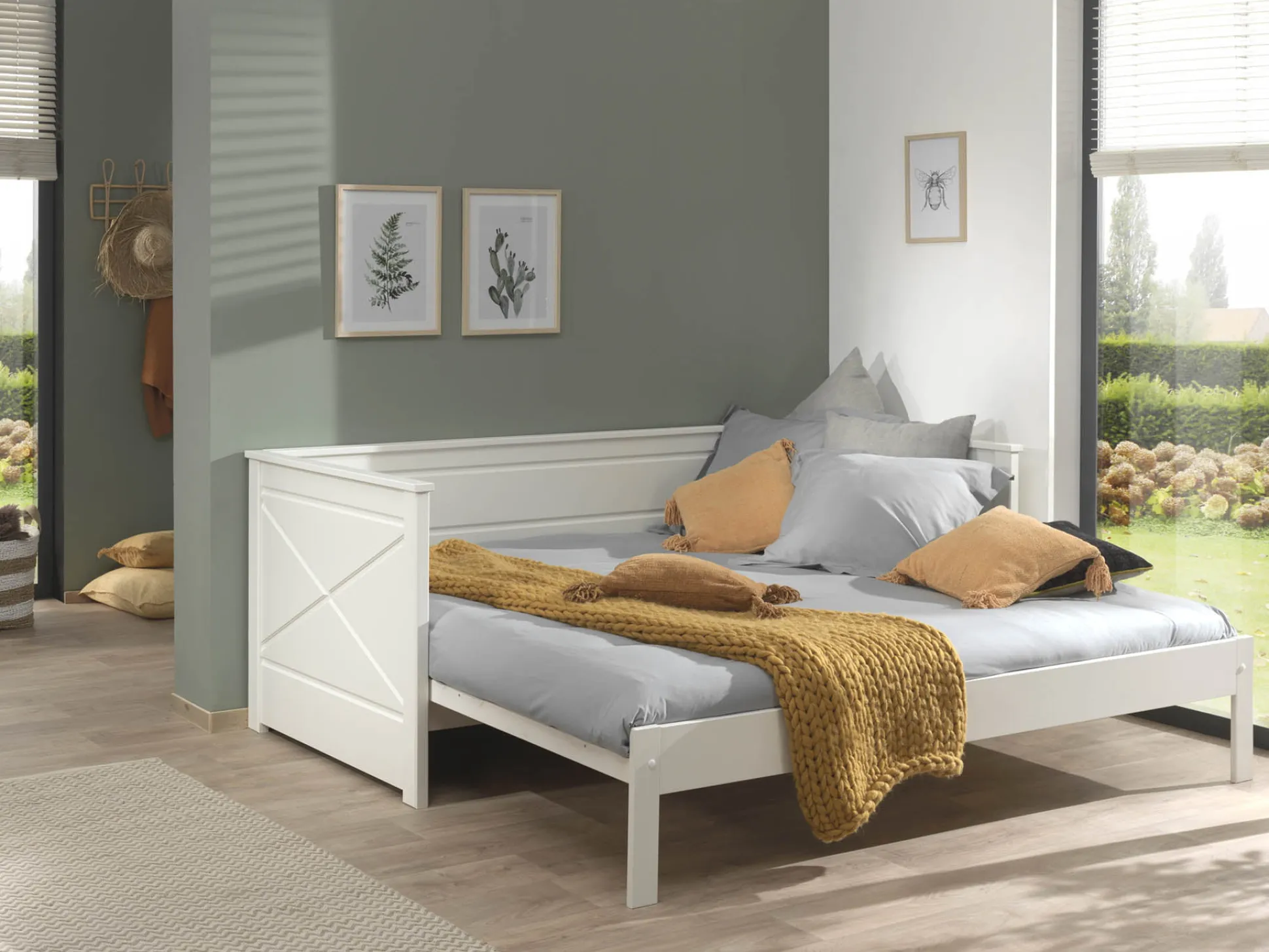 Kajuitbed Charlie Wit 1 – Uitschuifbaar