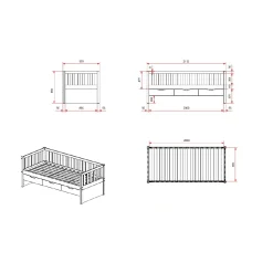 Kajuitbed Seppe Grenen – Met laden