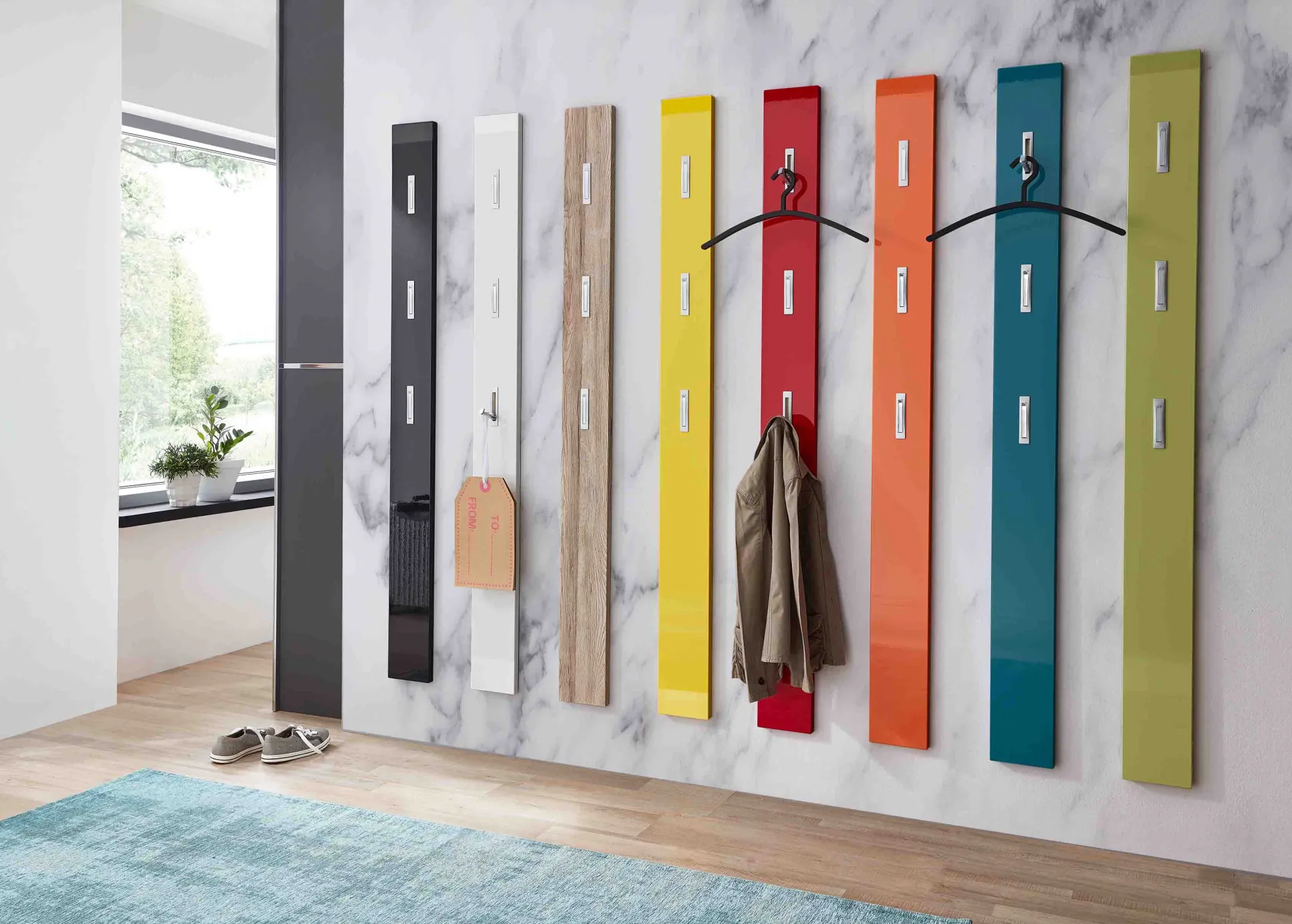 Kapstokpaneel Colori Hoogglans Grafiet