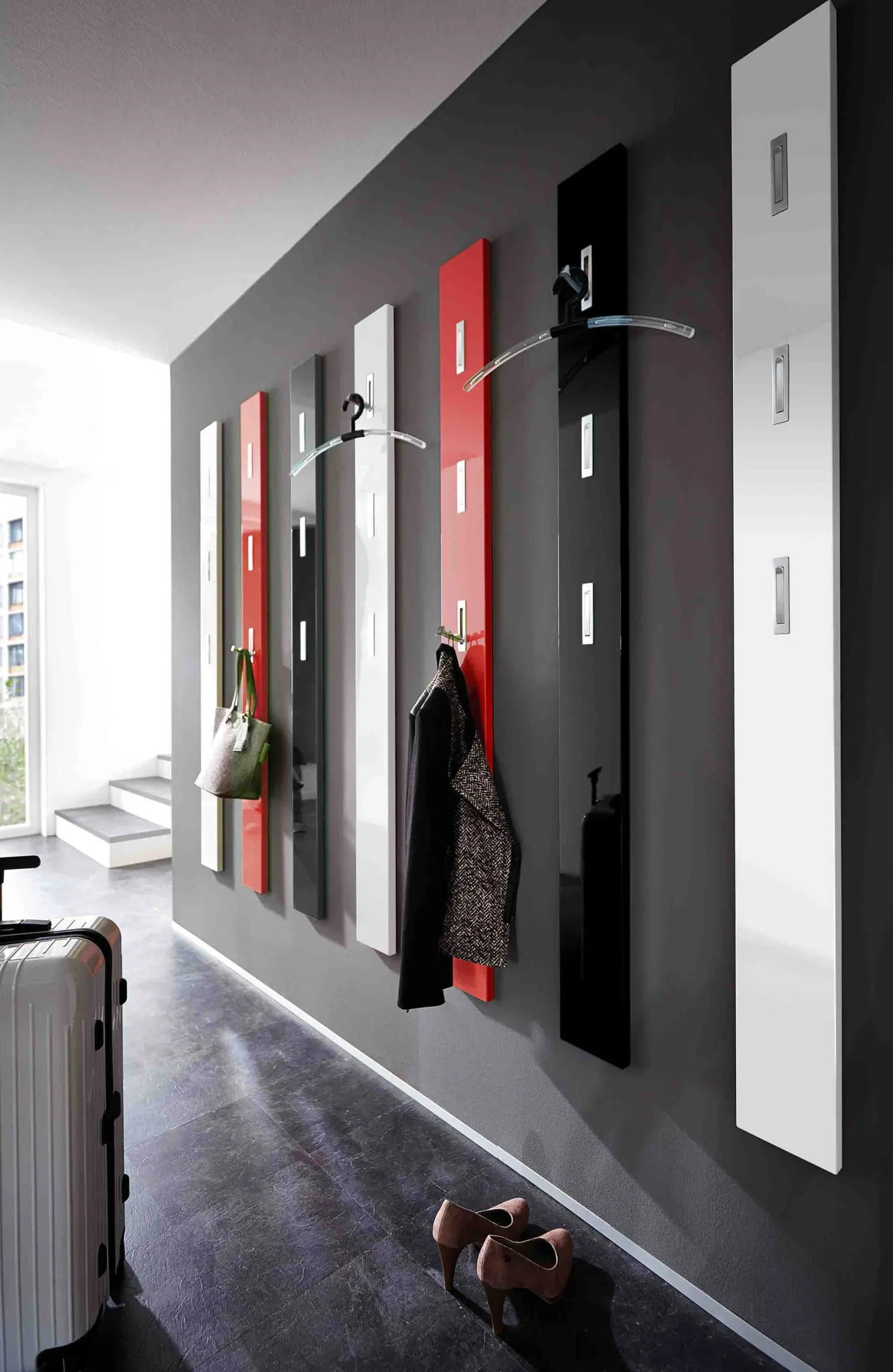 Kapstokpaneel Colori Hoogglans Grafiet