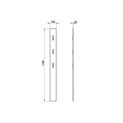 Kapstokpaneel Colori Hoogglans Grijs