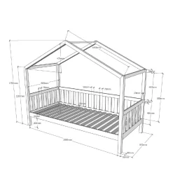 Kinderbed Bibi Wit 3