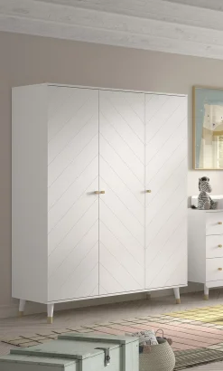 Kledingkast 3-deurs Eline Wit