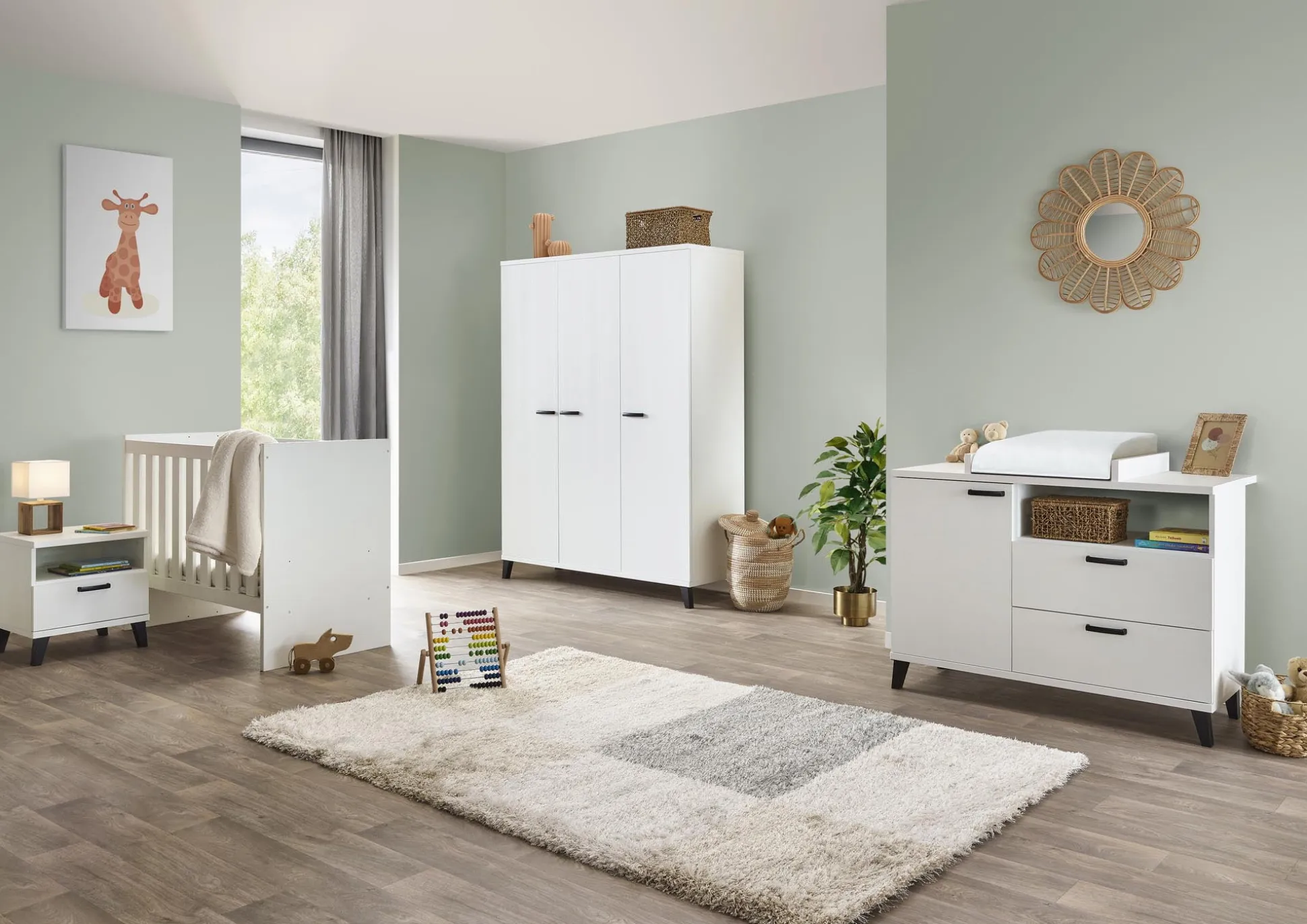 Kledingkast Finn 3-deurs Wit