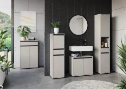 Kolomkast Pula Lichtgrijs 121 cm