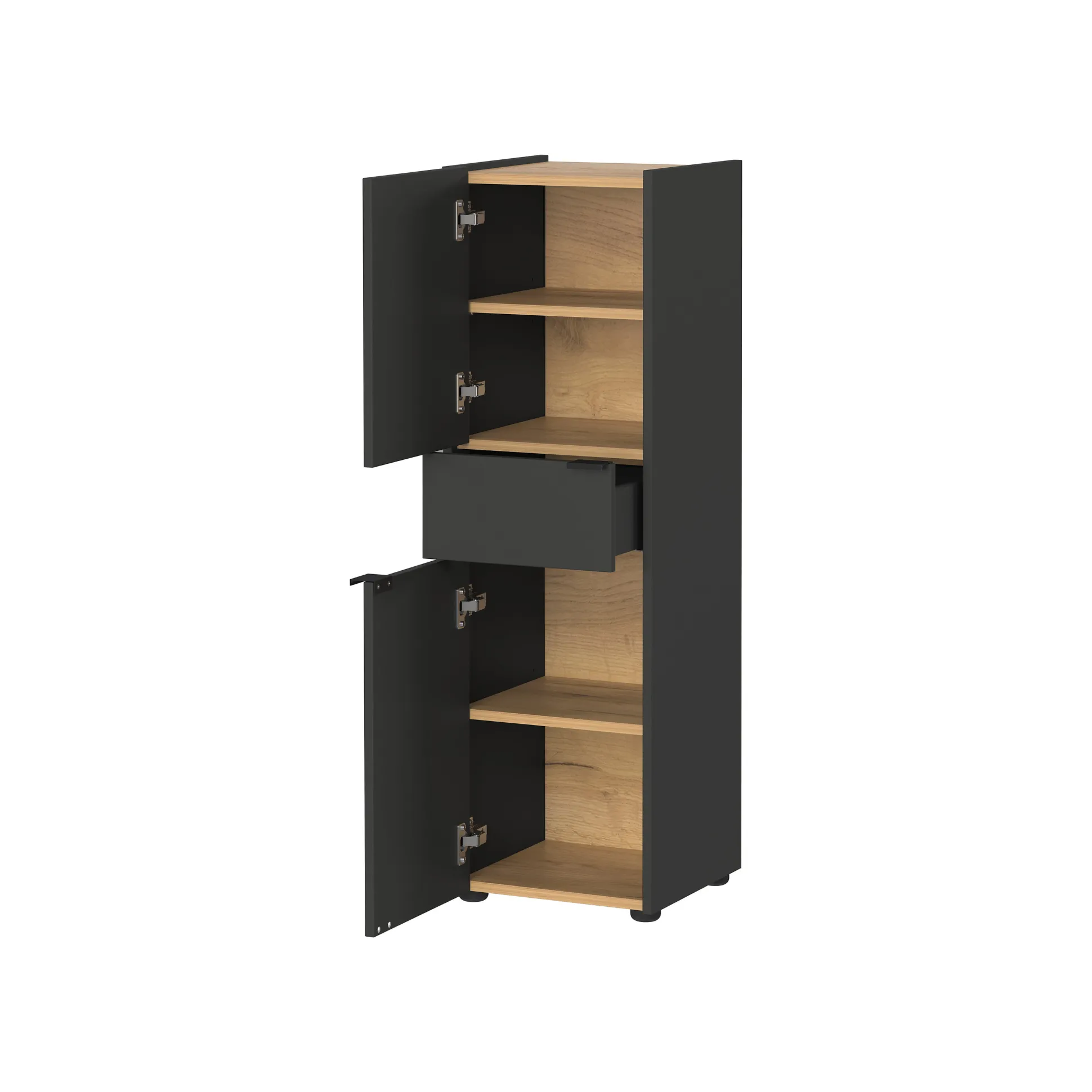 Kolomkast Sicilia Grafiet Eiken