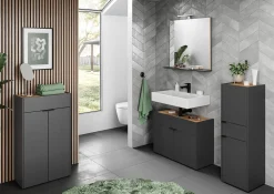 Kolomkast Sicilia Grafiet Eiken