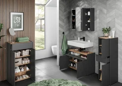 Kolomkast Sicilia Grafiet Eiken