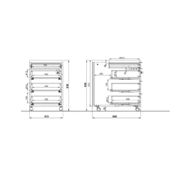 Ladeblok met slot Galileo Grafiet