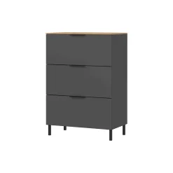 Ladekast Amalfi Grafiet-Eiken