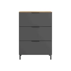 Ladekast Amalfi Grafiet-Eiken