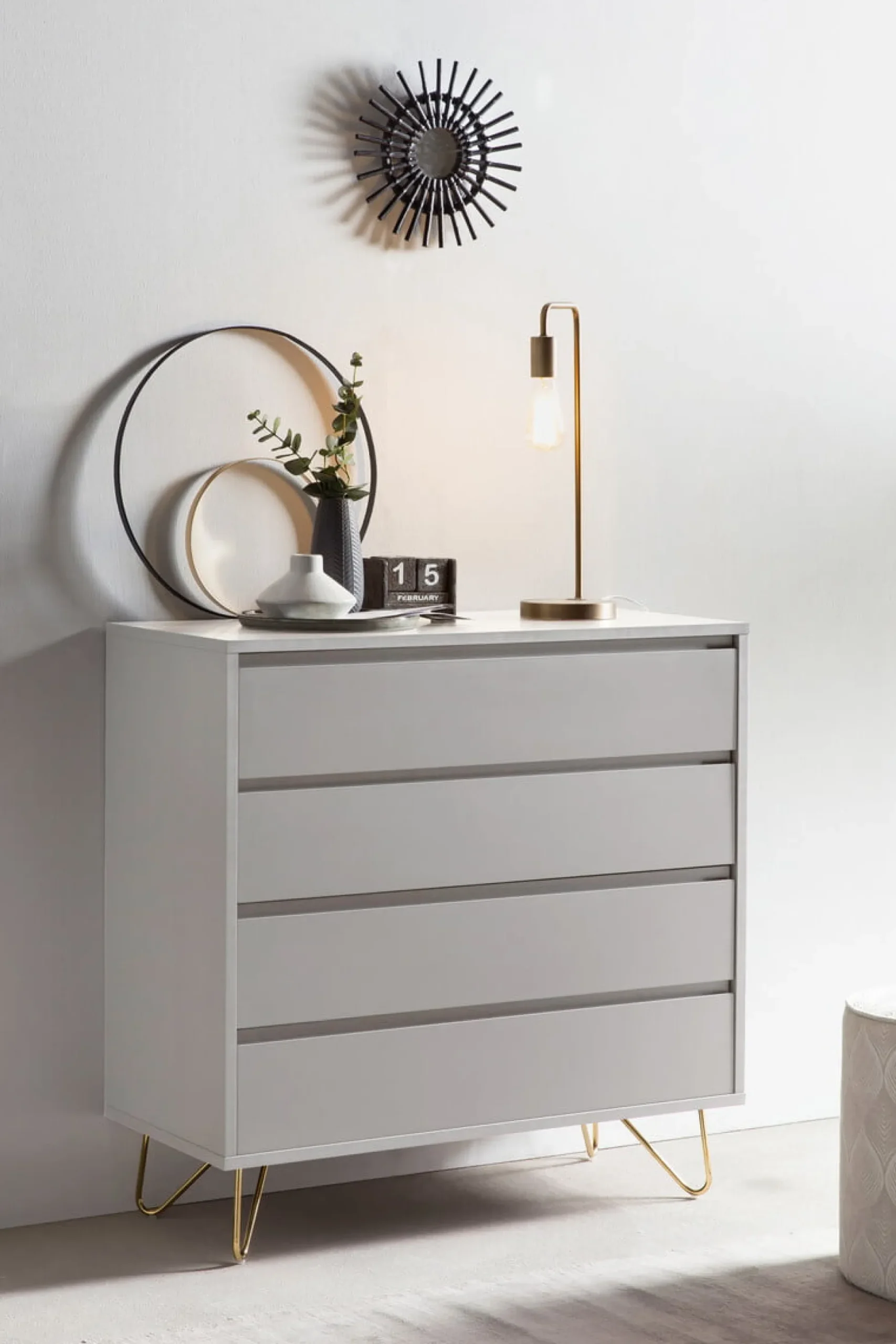 Ladekast Lucy Wit 90 cm