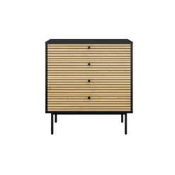 Ladekast Madeira Eiken-Zwart