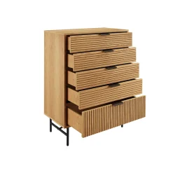 Ladekast Ruben Eiken 80x40x113cm