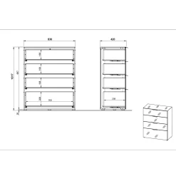 Ladekast Sirmione Zwart