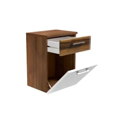 Lage badkamerkast Ilse Antraciet Walnoot