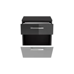 Lage badkamerkast Ilse Antraciet Wit