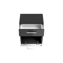 Lage badkamerkast Ilse Antraciet Wit Curve