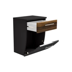 Lage badkamerkast Milan Antraciet Walnoot