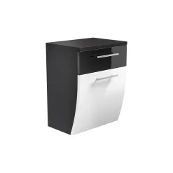 Lage badkamerkast Milan Antraciet Wit