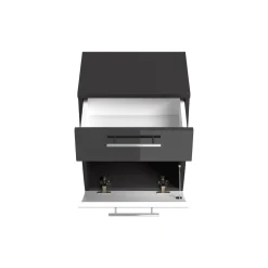 Lage badkamerkast Milan Antraciet Wit