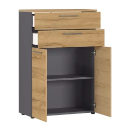 Lage dichte kantoorkast laden Ergonoma Eiken