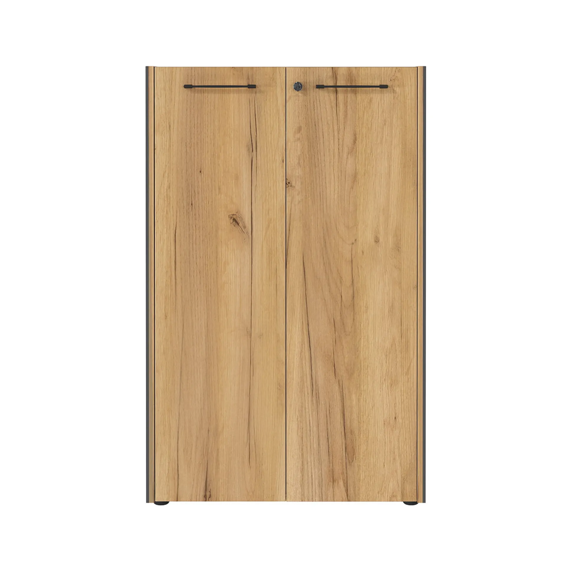 Lage dichte kantoorkast Pytheas Grafiet Eiken