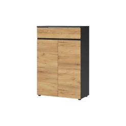 Lage dichte kantoorkast Rio Grafiet Eiken