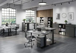 Lage opbergkast Chicago Grafiet 120 cm