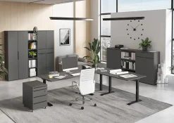 Lage opbergkast Galileo Grafiet