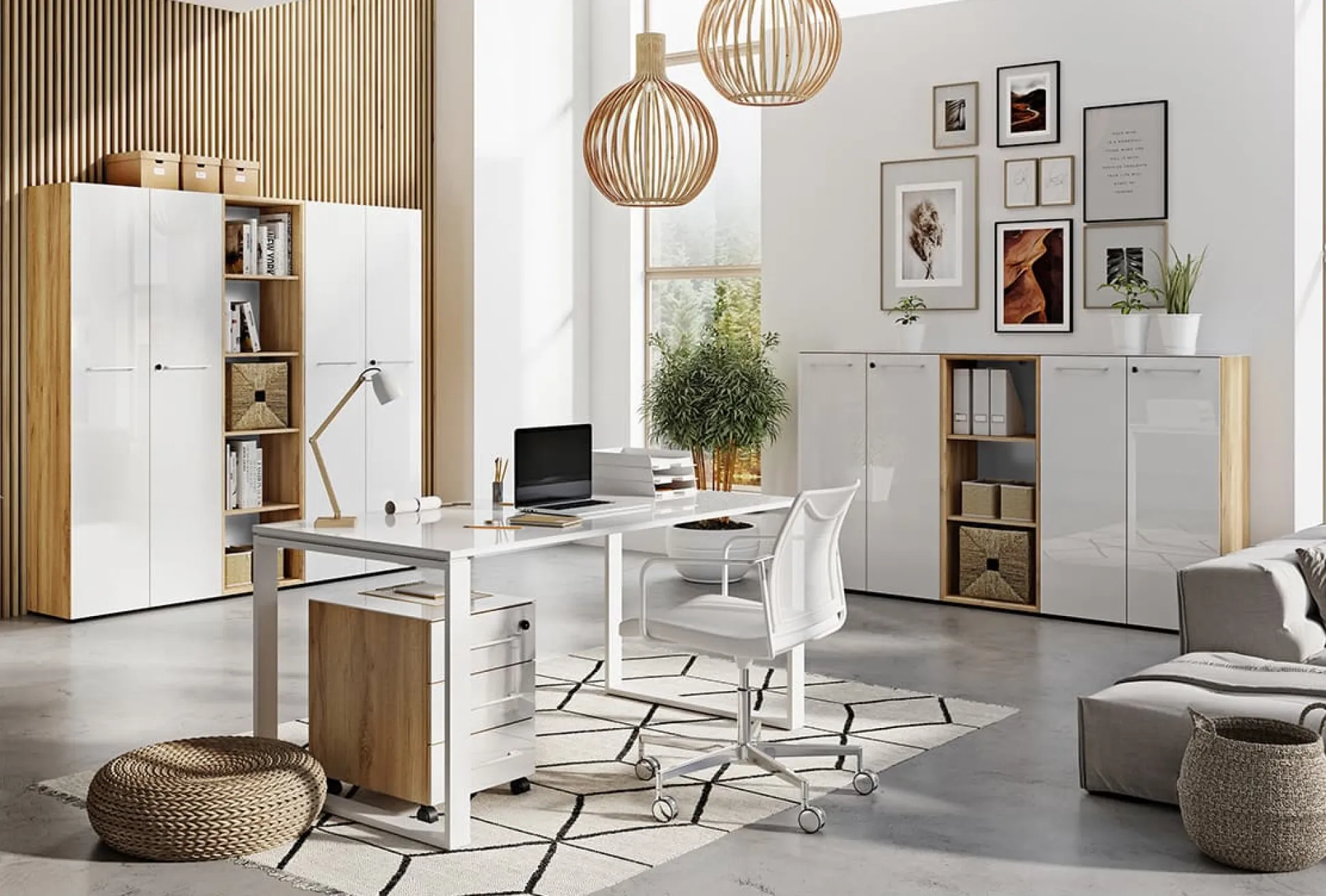 Lage open kantoorkast Destin Eiken