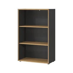 Lage open kantoorkast Pytheas Grafiet Eiken