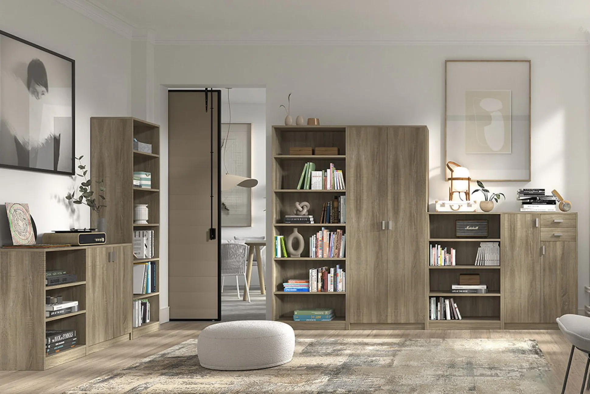 Lage open kast Edwin Sonoma 55x36x84 cm