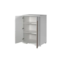 Lage Tweedeurskast Dex Grenen Wit