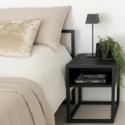 Nachtkastje Aurora Eiken Zwart