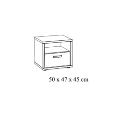 Nachtkastje Livia Eiken