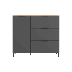 Opbergkast Amalfi Grafiet-Eiken S