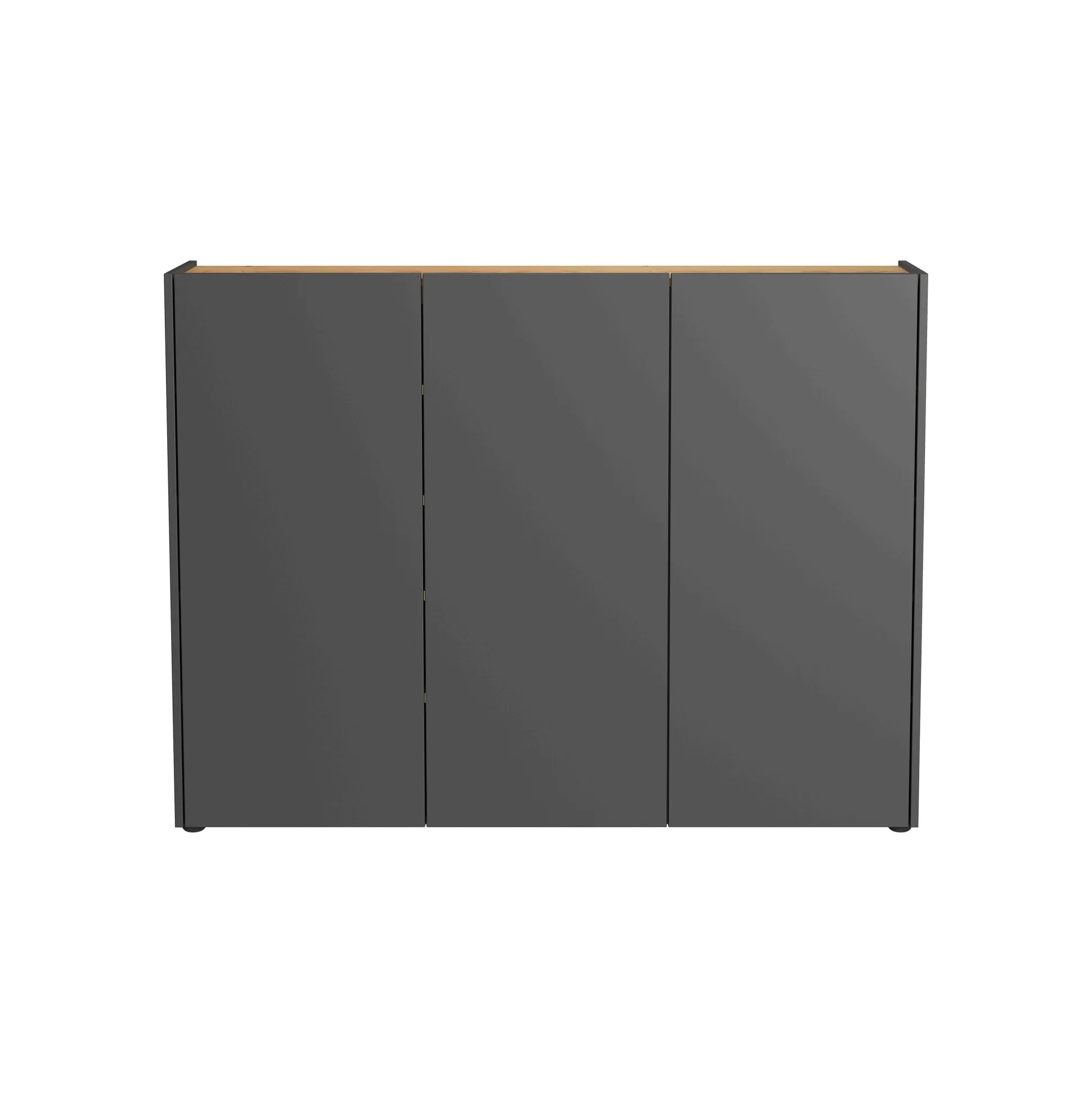 Opbergkast Aniek Grafiet Eiken 105 cm