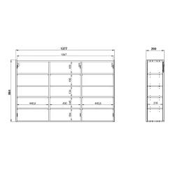Opbergkast Aniek Wit 86 cm