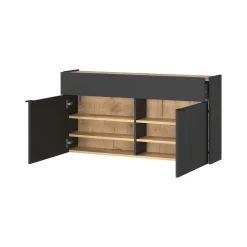 Opbergkast Eleonore Grafiet 110 cm