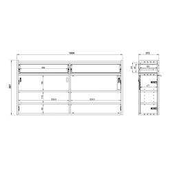 Opbergkast Eleonore Wit 110 cm