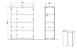 Opbergkast Eleonore Wit 74 cm