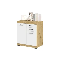 Opbergkast Hermes Artisan Eiken Wit 80x50x90 cm – 2