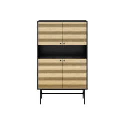 Opbergkast Madeira Eiken-Zwart