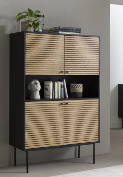 Opbergkast Madeira Eiken-Zwart