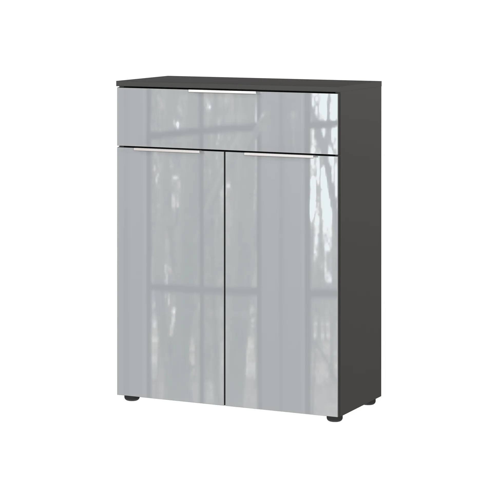 Opbergkast Philip Grafiet-Zilver