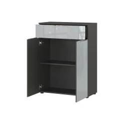 Opbergkast Philip Grafiet-Zilver