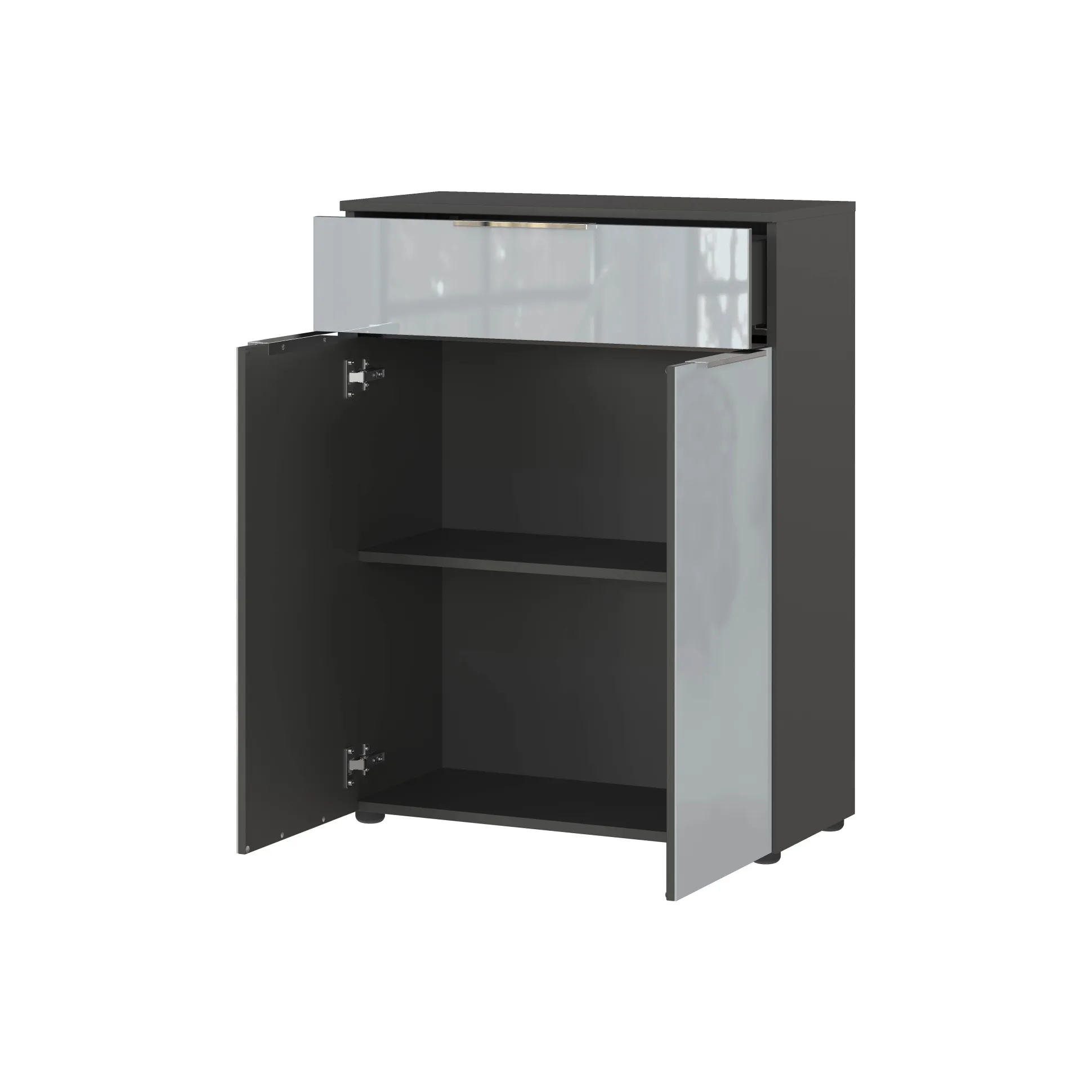 Opbergkast Philip Grafiet-Zilver