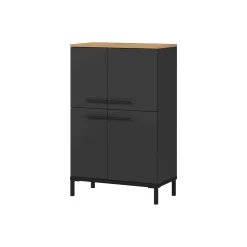 Opbergkast Serpa Grafiet Eiken